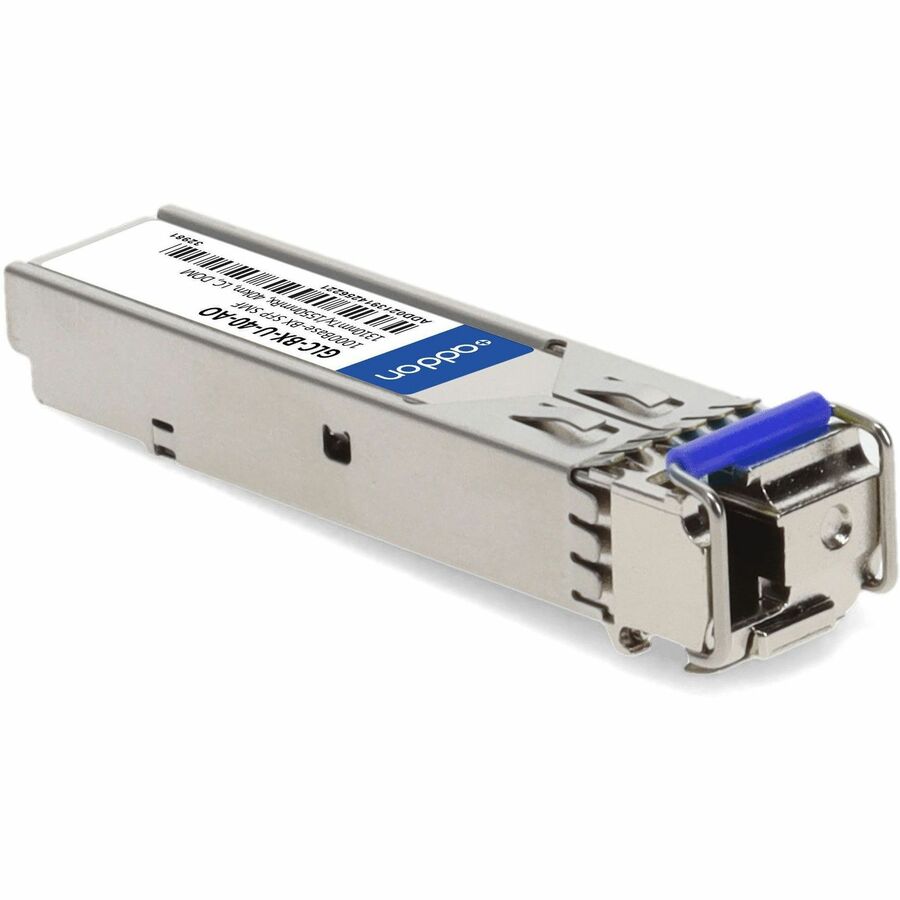 AddOn Cisco GLC-BX-U-40 Compatible TAA Compliant 1000Base-BX SFP Transceiver (SMF, 1310nmTx/1550nmRx, 40km, LC, DOM)
