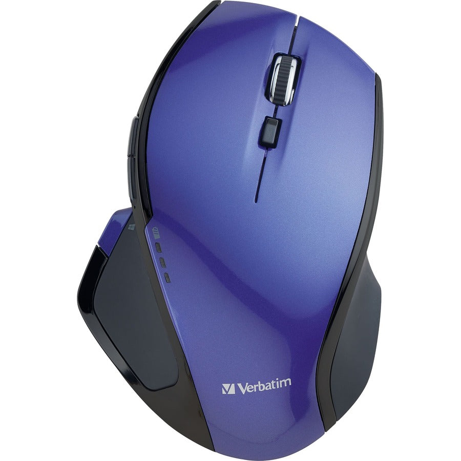 Verbatim Wireless Desktop 8-Button Deluxe Blue LED Mouse - Purple