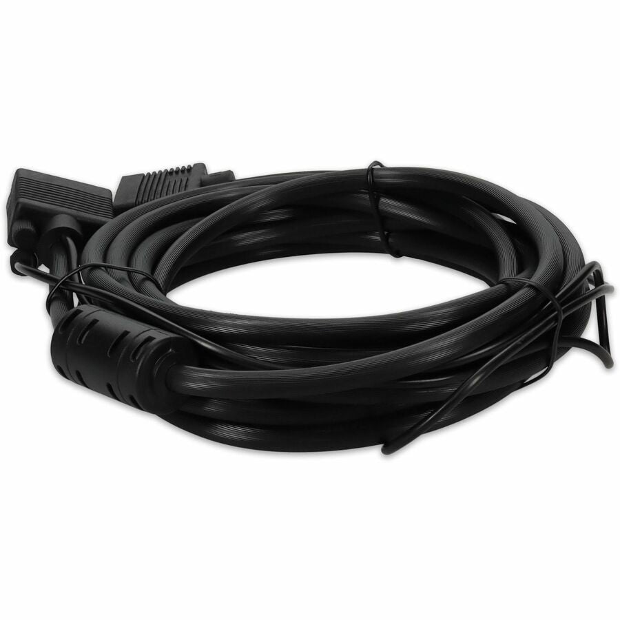 5PK 15ft VGA Male to VGA Male Black Cables Which Includes 3.5mm Audio Port For Resolution Up to 1920x1200 (WUXGA)
