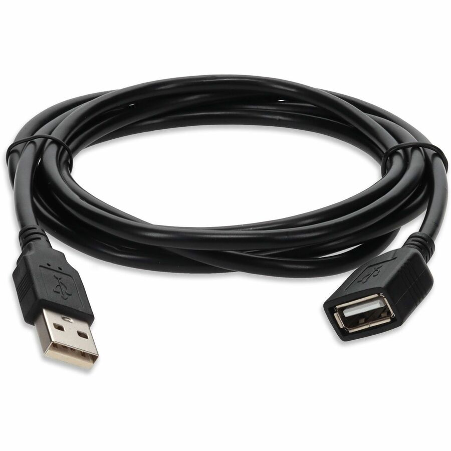 AddOn 5-Pack of 6ft USB 2.0 (A) Male to Female Black Cables