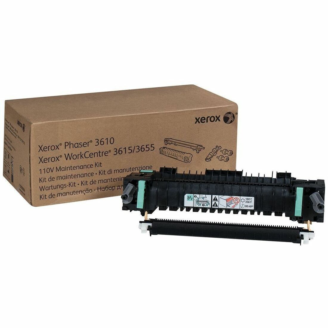 Xerox 110V Fuser Maintenance Kit Phaser 3610/WorkCentre 3615 (includes 110V Fuser, Bias Transfer Roller), Long Life Item, Typically Not Required