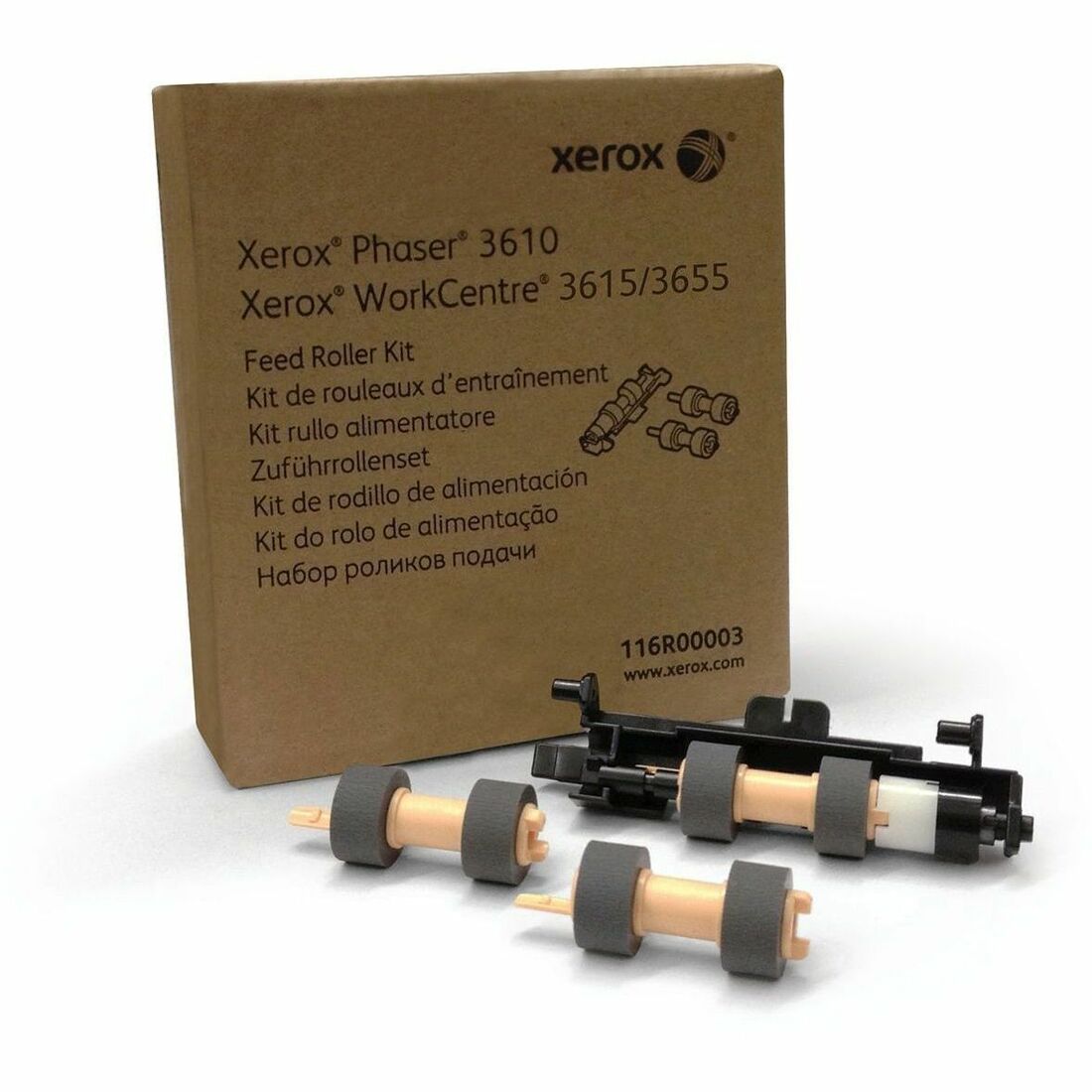 Genuine Xerox Media Tray Roller Kit For The Phaser 3610/WorkCentre 3615/VersaLink B400/B405 (includes 2 Feed Rolls For 1 Tray, 1 Roll Assembly) Long Life Item, Typically Not Requred