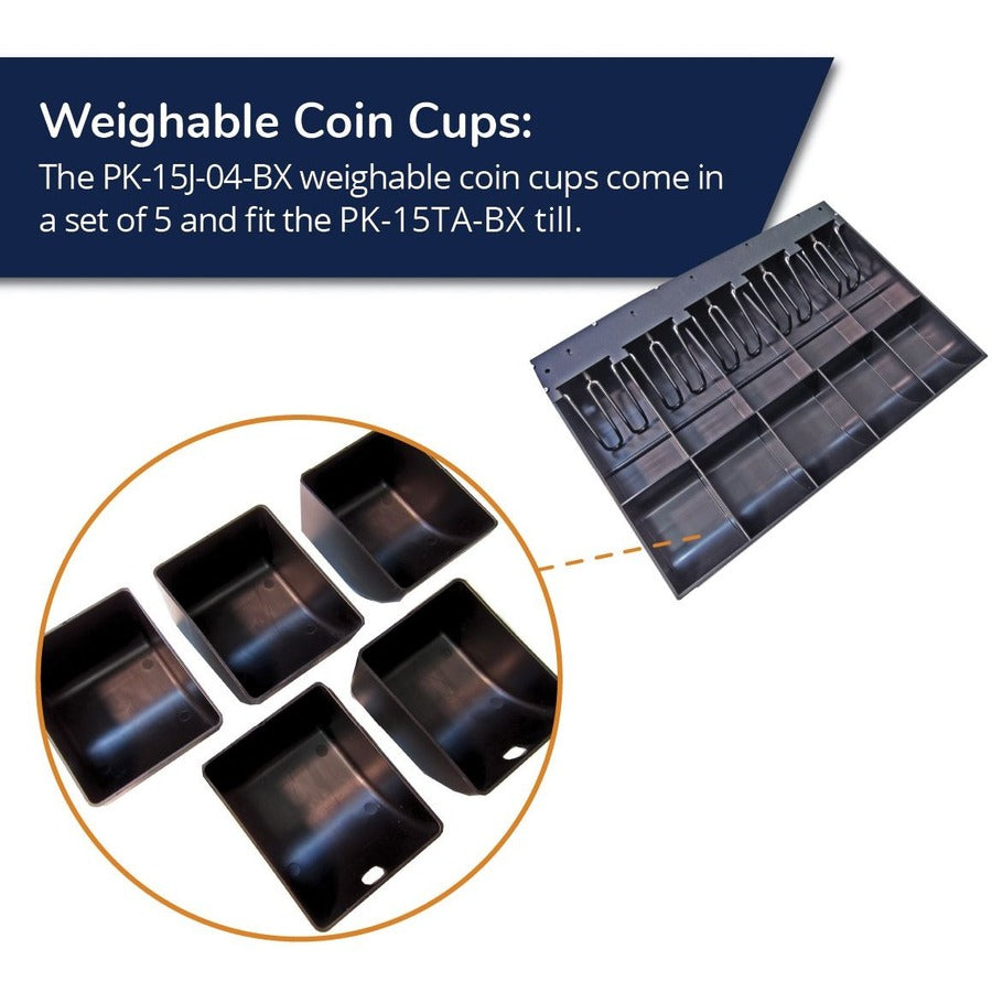 apg® Weighable Coin Cups | 5 Pack | for M-15VTA Till