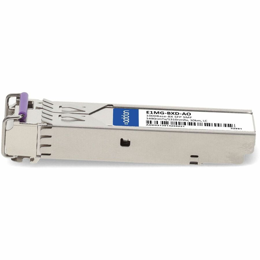 Brocade (Formerly) E1MG-BXD Compatible TAA Compliant 1000Base-BX SFP Transceiver (SMF, 1490nmTx/1310nmRx, 10km, LC)