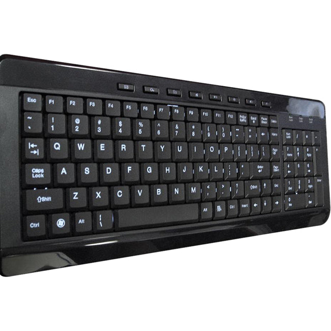 A4TECH BLACK USB WIRED SLIM KEYBOARD W/ BLUE LED