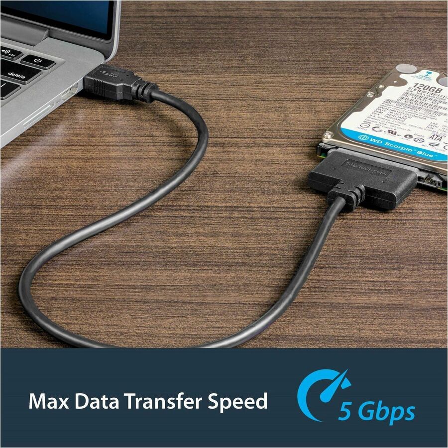 StarTech.com USB 3.0 to 2.5" SATA III Hard Drive Adapter Cable w/ UASP - SATA to USB 3.0 Converter for SSD / HDD