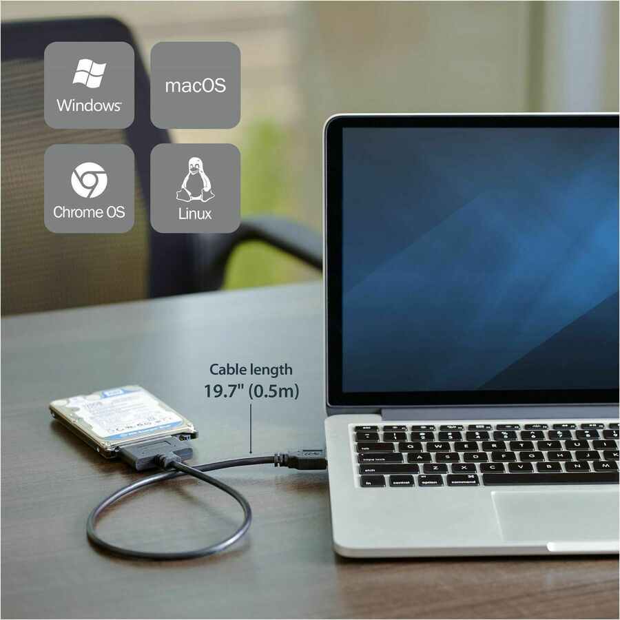 StarTech.com USB 3.0 to 2.5" SATA III Hard Drive Adapter Cable w/ UASP - SATA to USB 3.0 Converter for SSD / HDD