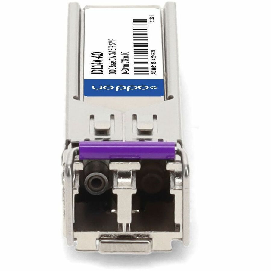AddOn HP JD114A Compatible TAA Compliant 1000Base-CWDM SFP Transceiver (SMF, 1490nm, 70km, LC)