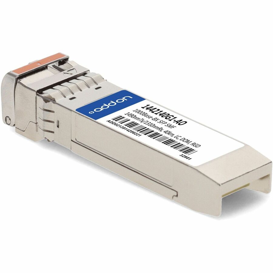 AddOn ADTRAN 1442140G1 Compatible TAA Compliant 1000Base-BX SFP Transceiver (SMF, 1490nmTx/1310nmRx, 40km, LC, DOM, Rugged)