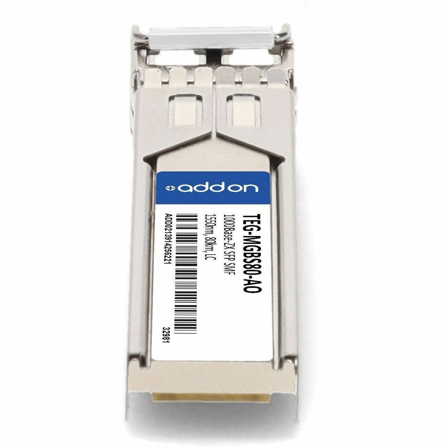AddOn TRENDnet TEG-MGBS80 Compatible TAA Compliant 1000Base-ZX SFP Transceiver (SMF, 1550nm, 80km, LC)