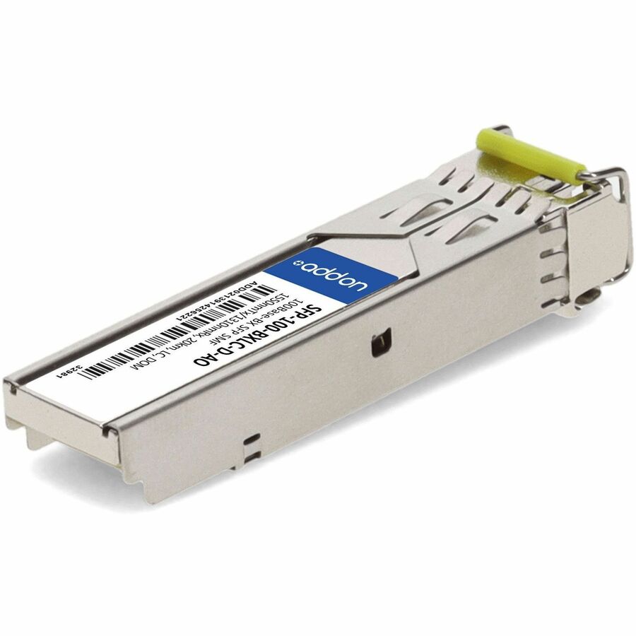 AddOn Alcatel-Lucent Nokia SFP-100-BXLC-D Compatible TAA Compliant 100Base-BX SFP Transceiver (SMF, 1550nmTx/1310nmRx, 20km, LC, DOM)