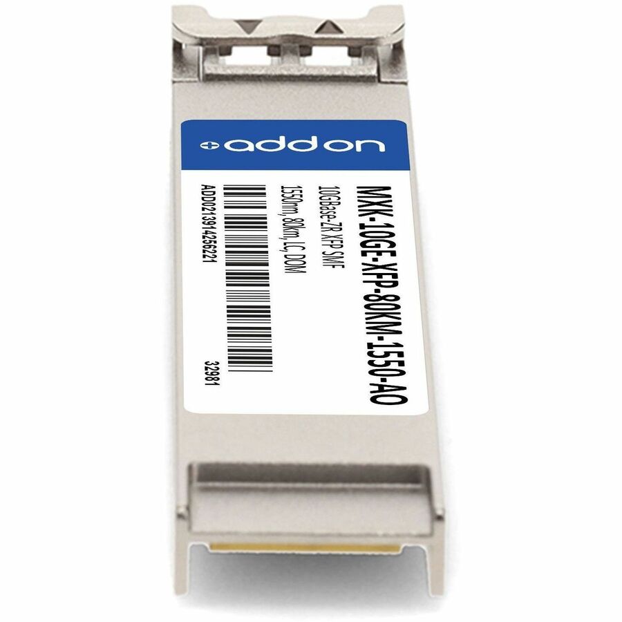 AddOn Zhone MXK-10GE-XFP-80KM-1550 Compatible TAA Compliant 10GBase-ZR XFP Transceiver (SMF, 1550nm, 80km, LC, DOM)