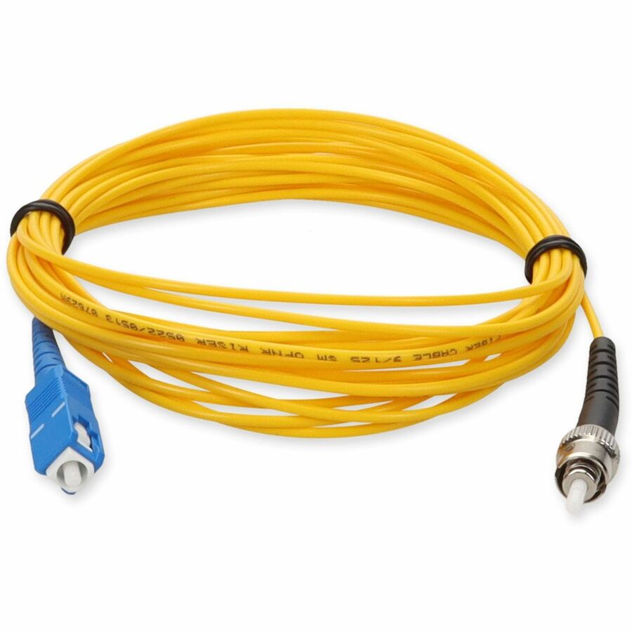 AddOn 3m SC (Male) to ST (Male) Yellow OS2 Simplex Fiber OFNR (Riser-Rated) Patch Cable