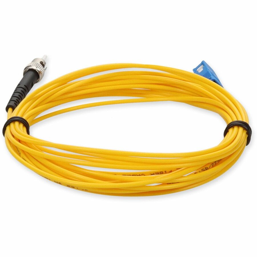 AddOn 3m SC (Male) to ST (Male) Yellow OS2 Simplex Fiber OFNR (Riser-Rated) Patch Cable