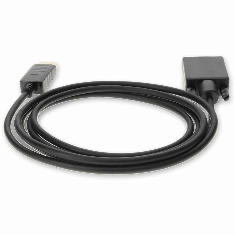 6ft DisplayPort 1.2 Male to VGA Male Black Cable For Resolution Up to 1920x1200 (WUXGA)