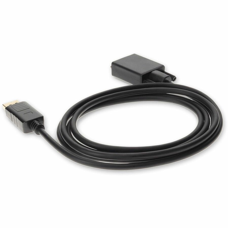 6ft DisplayPort 1.2 Male to VGA Male Black Cable For Resolution Up to 1920x1200 (WUXGA)