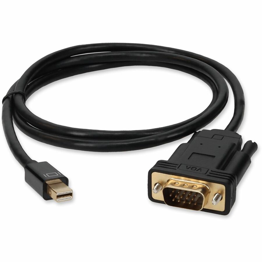 5PK 6ft Mini-DisplayPort 1.1 Male to VGA Male Black Cables For Resolution Up to 1920x1200 (WUXGA)