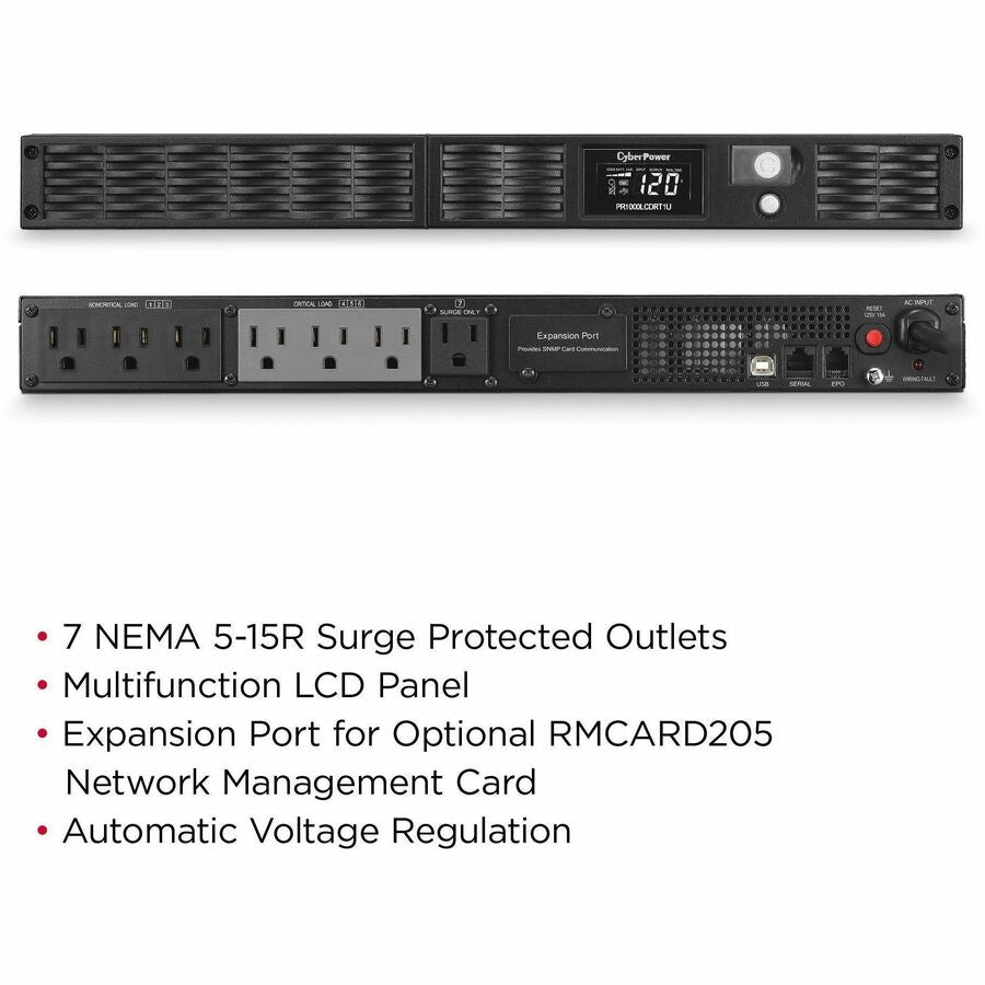 CyberPower PR1000LCDRT1U Smart App Sinewave UPS Systems