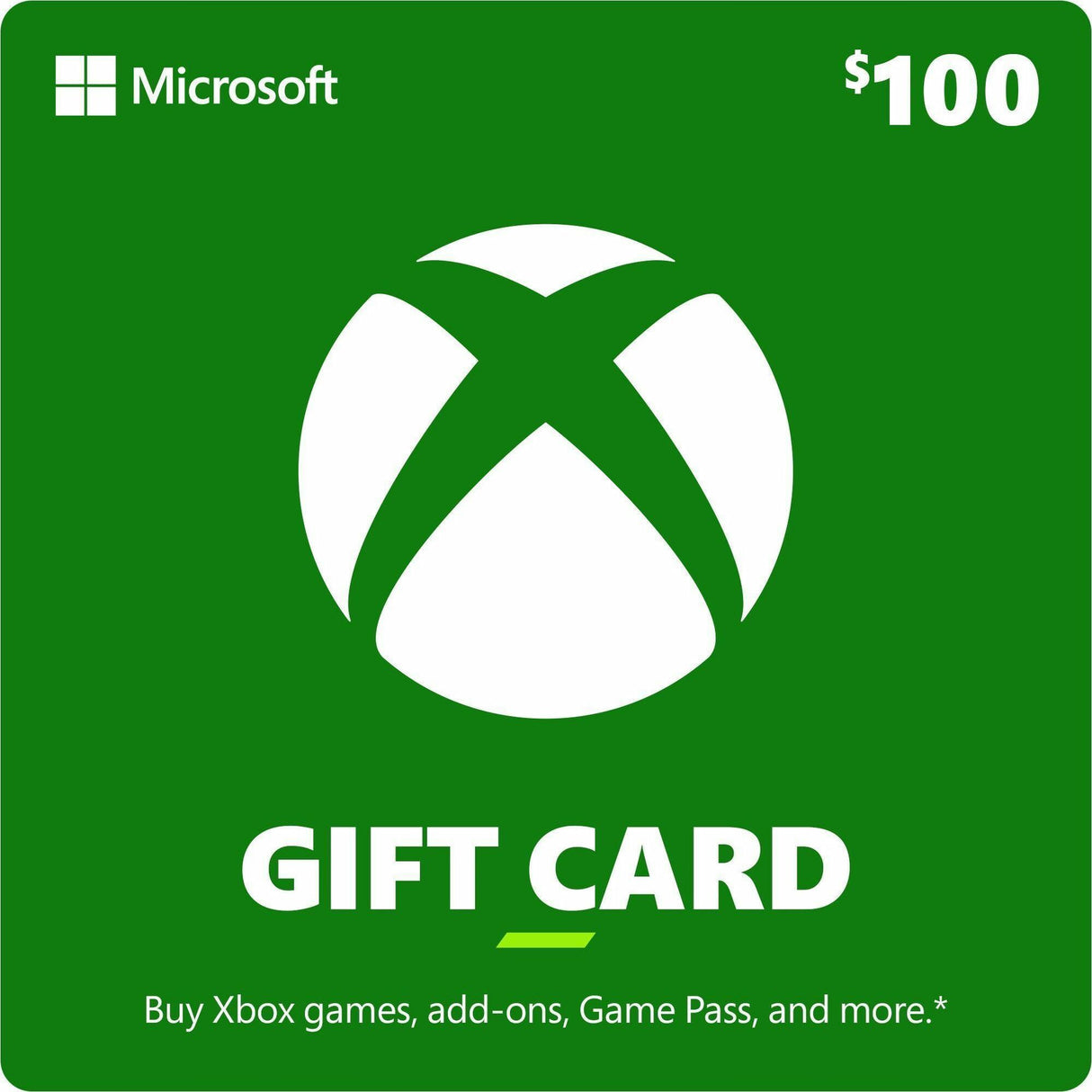 Microsoft $100.00 Xbox Digital Gift Card