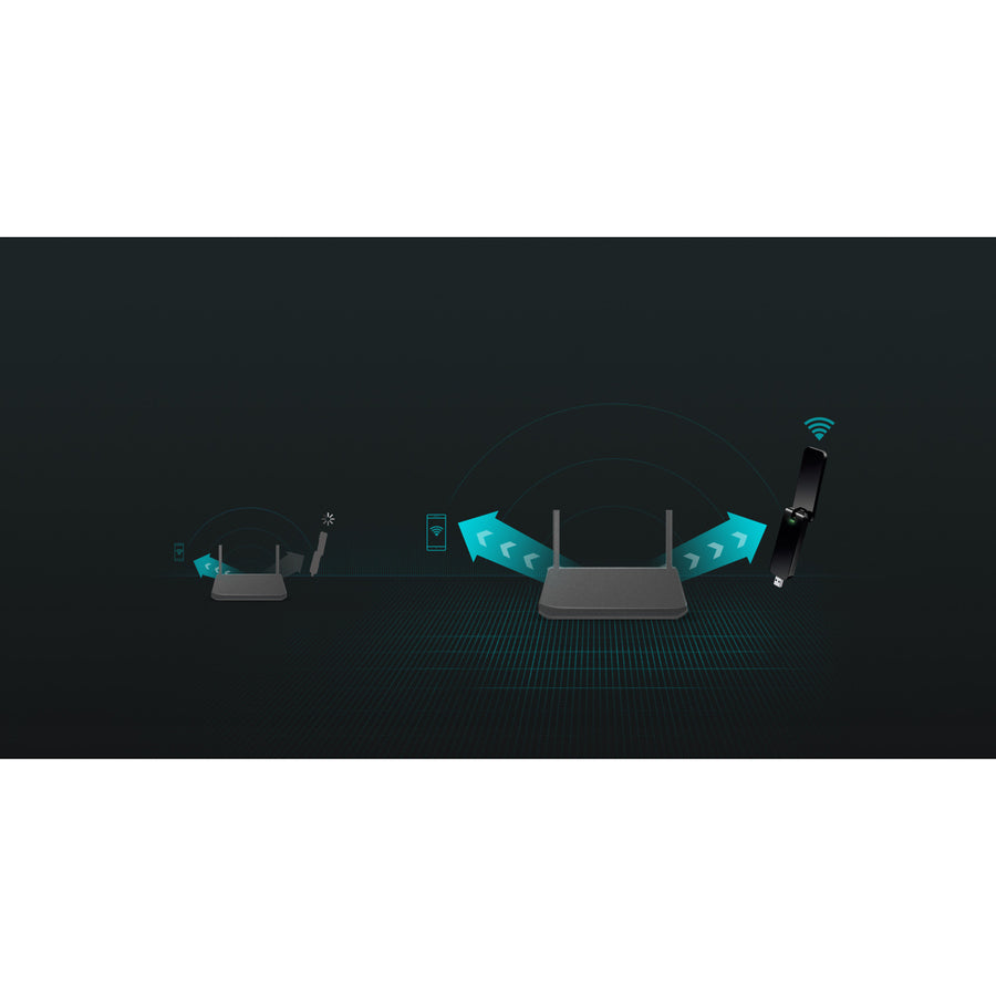 TP-LINK Archer T4U AC1200 Wireless Dual Band USB Adapter, 2.4GHz 300Mbps/5Ghz 867Mbps, USB 3.0, One-Button Setup, Support Windows XP/Vista/7/8