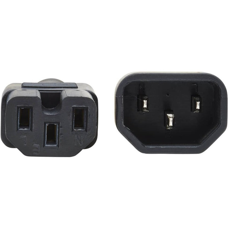 Eaton Tripp Lite Series Power Cord C14 to C15 - Heavy-Duty, 15A, 250V, 14 AWG, 2 ft. (0.61 m), Black
