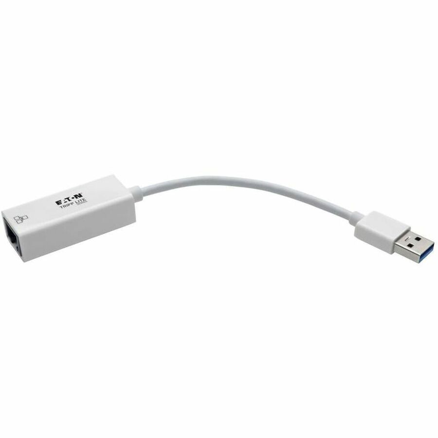 Eaton Tripp Lite Series USB 3.0 to Gigabit Ethernet NIC Network Adapter - 10/100/1000 Mbps, White