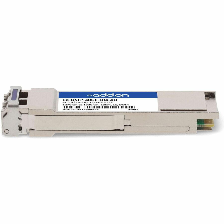 AddOn Juniper Networks EX-QSFP-40GE-LR4 Compatible TAA Compliant 40GBase-LR4 QSFP+ Transceiver (SMF, 1270nm to 1330nm, 10km, LC, DOM)