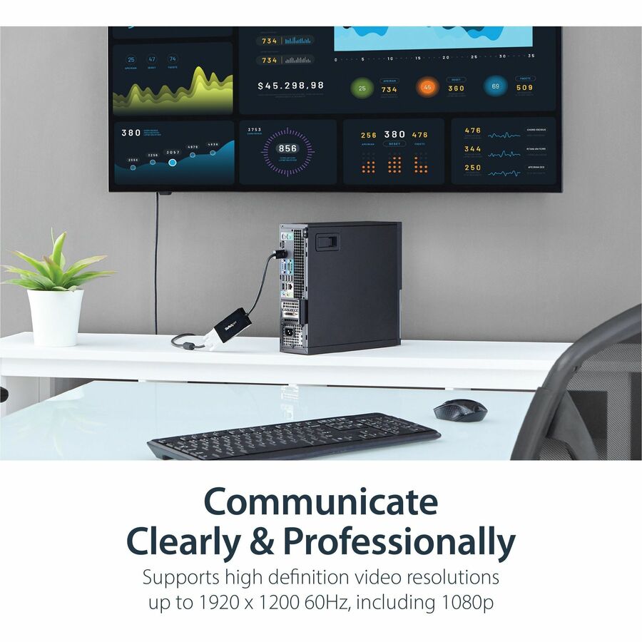 StarTech.com Travel A/V adapter: 3-in-1 DisplayPort to VGA DVI or HDMI converter