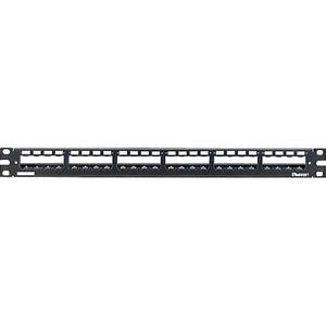 Panduit 24-Port All Metal Modular Patch Panel with Strain Relief Bar, 1 RU