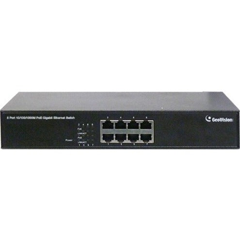 GeoVision 8-Port Gigabit 802.3at PoE Switch