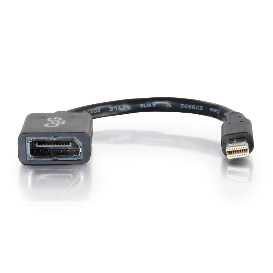 C2G Mini DisplayPort to DisplayPort Adapter - 6in Mini DP t DVI Converter