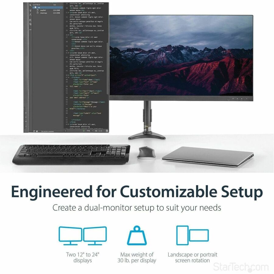 Articulating Dual Monitor Arm