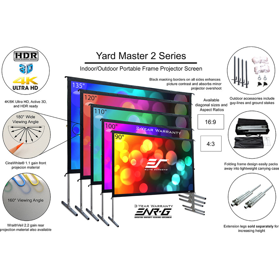 120" YM2 Outdoor Movie Screen