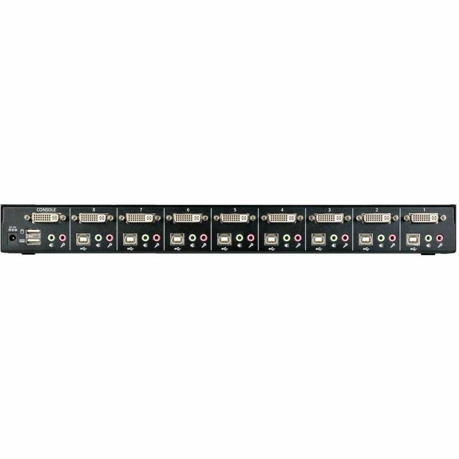 Eaton Tripp Lite Series 8-Port 1U Rack-Mount DVI / USB KVM Switch with Audio and 2-port USB Hub