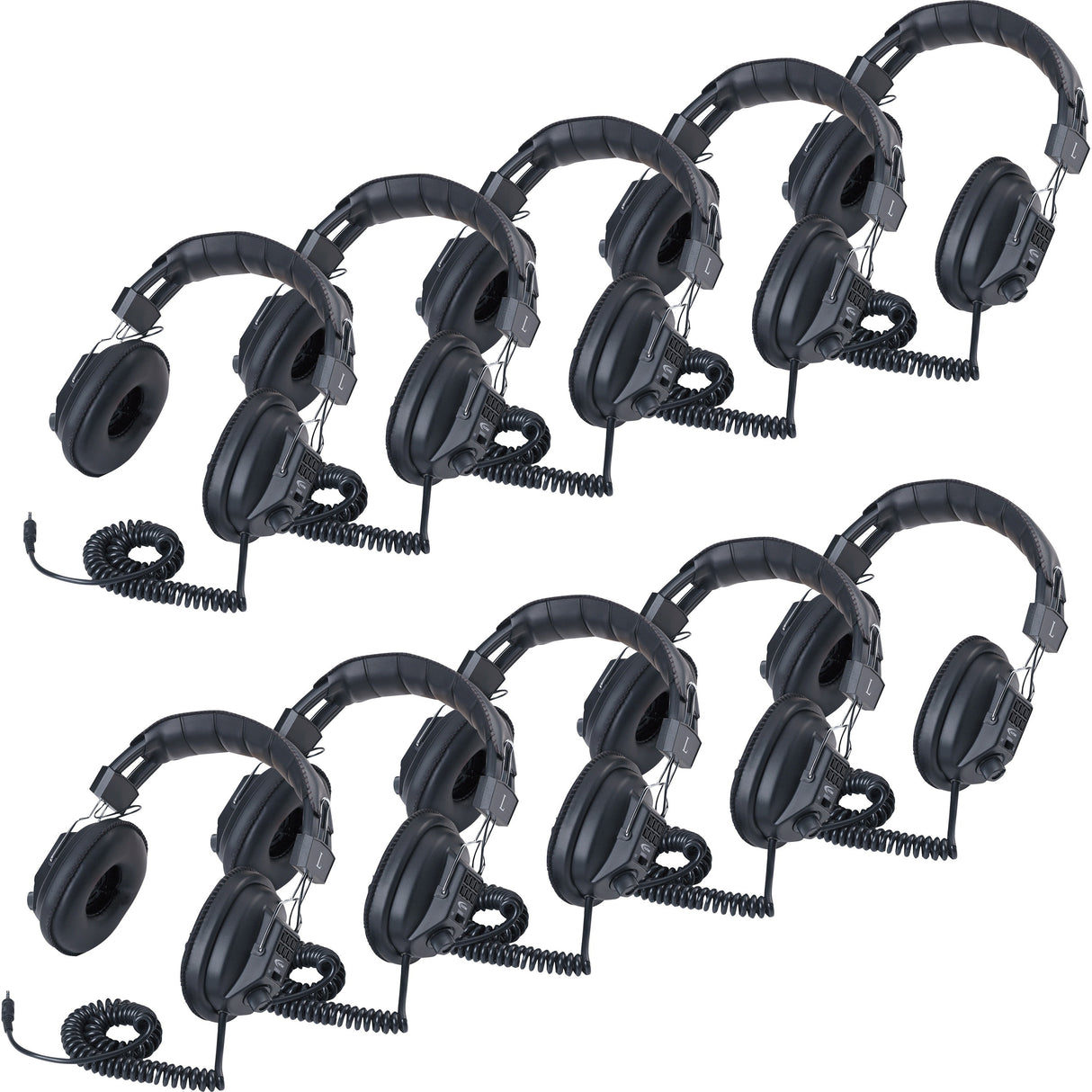Califone 3068AV-10L Switchable Headphones Classpack
