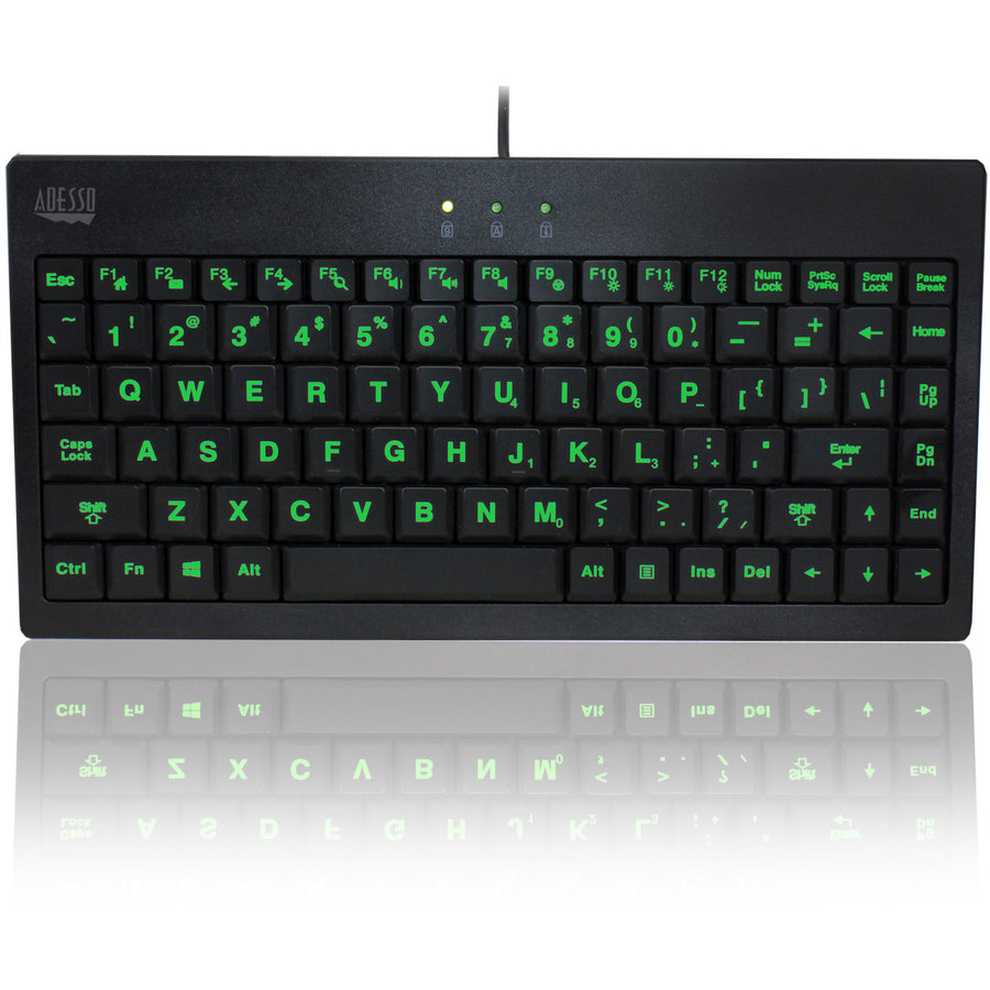 Adesso 3-Color Illuminated Mini Keyboard
