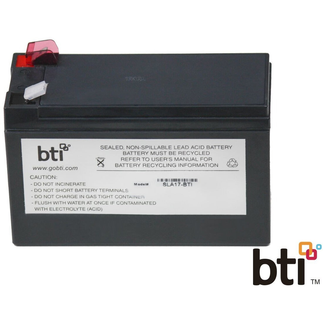 BTI RBC17-SLA17-BTI SEALED LEAD ACID BATTERY FOR APC BC650-RSX761, BE650BB, BE650BB-CN, BE650G, BE650G1, BE650G1-CN, BE650G1-LM, BE650G-CN, BE650G-LM