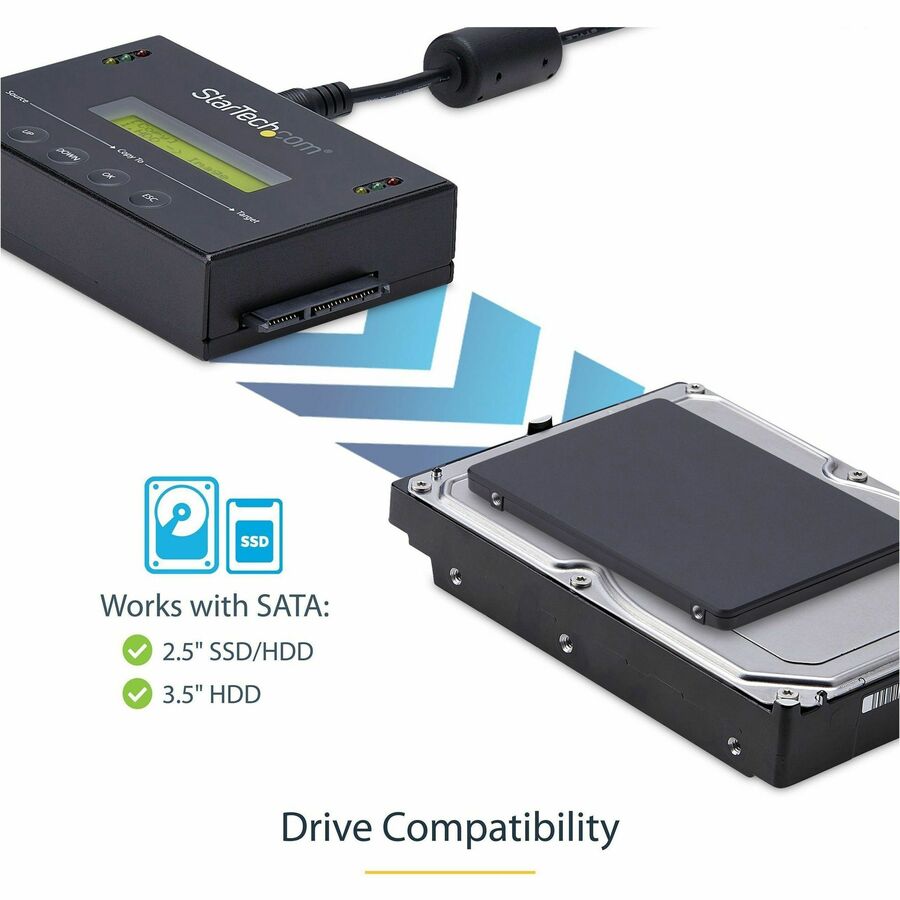 StarTech.com Standalone 2.5 / 3.5"? SATA Hard Drive Duplicator w/ Multi HDD / SSD Image Backup Library