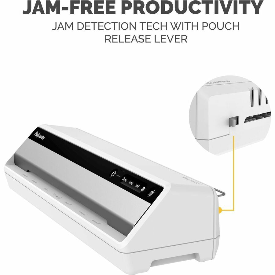 Fellowes Saturn 125 Thermal Laminator Machine for Home or Office with Pouch Starter Kit, 12.5 inch, Fast Warm-Up, Jam-Free Design (57366061)