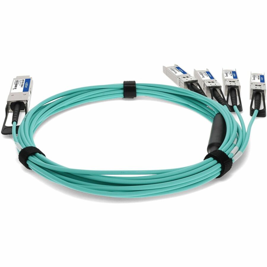 AddOn Cisco QSFP-4X10G-AOC3M Compatible TAA Compliant 40GBase-AOC QSFP+ to 4xSFP+ Direct Attach Cable (850nm, MMF, 3m)