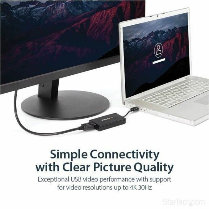 StarTech.com USB 3.0 to DisplayPort Adapter, 4K 30Hz UHD, USB to DP Display Adapter, External Video/Graphics Card for Mac & Windows