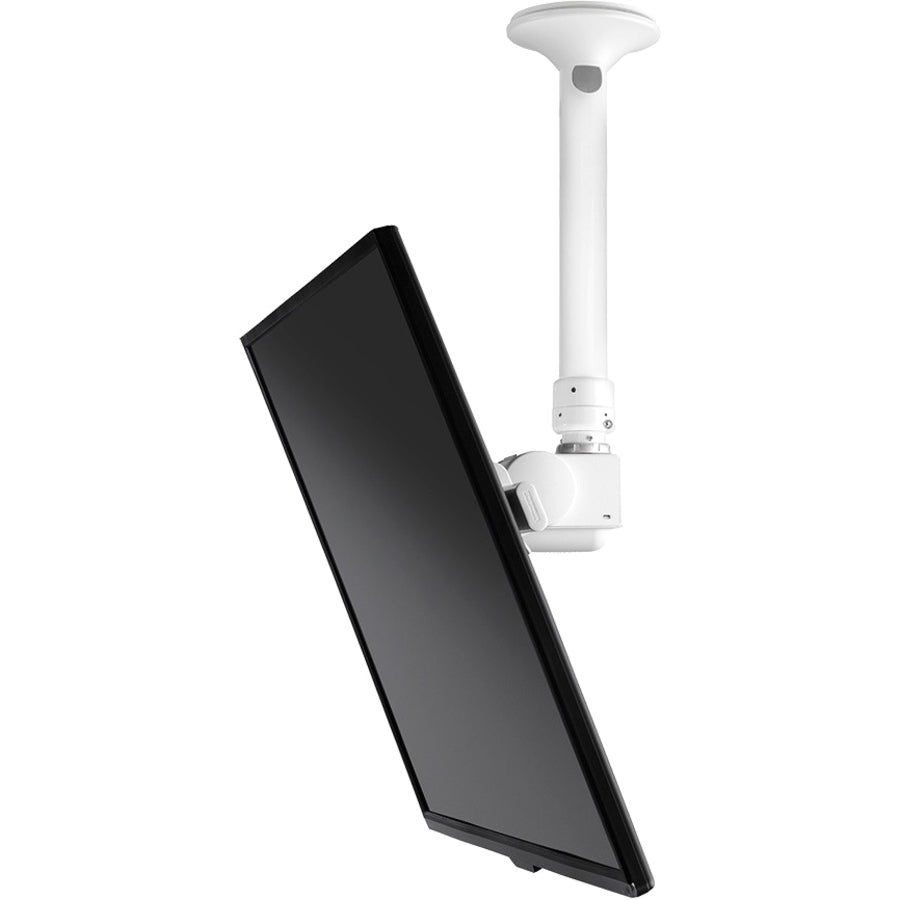 Atdec ceiling mount for large display, short pole - Loads up to 143lb - White - Universal VESA up to 800x500