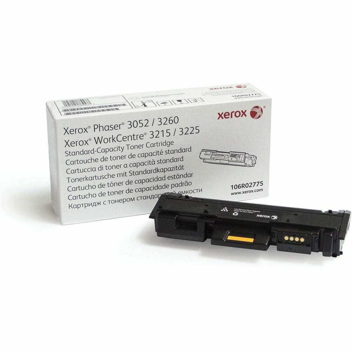 Xerox Genuine Phaser® 3052/3260, WorkCentre® 3215/3225 Black Standard capacity Toner Cartridge (1500 Pages) - 106R02775