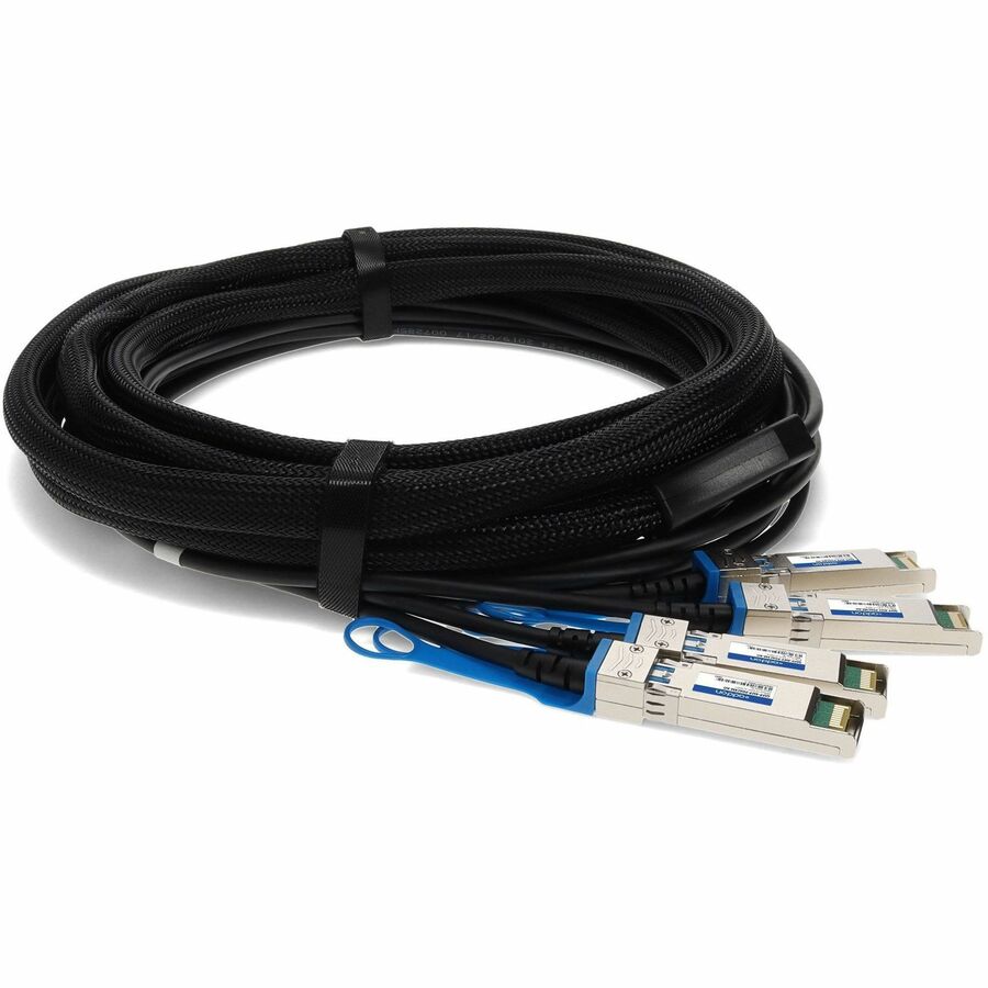 AddOn MSA and TAA Compliant 40GBase-CU QSFP+ to 4xSFP+ Direct Attach Cable (Passive Twinax, 4m)