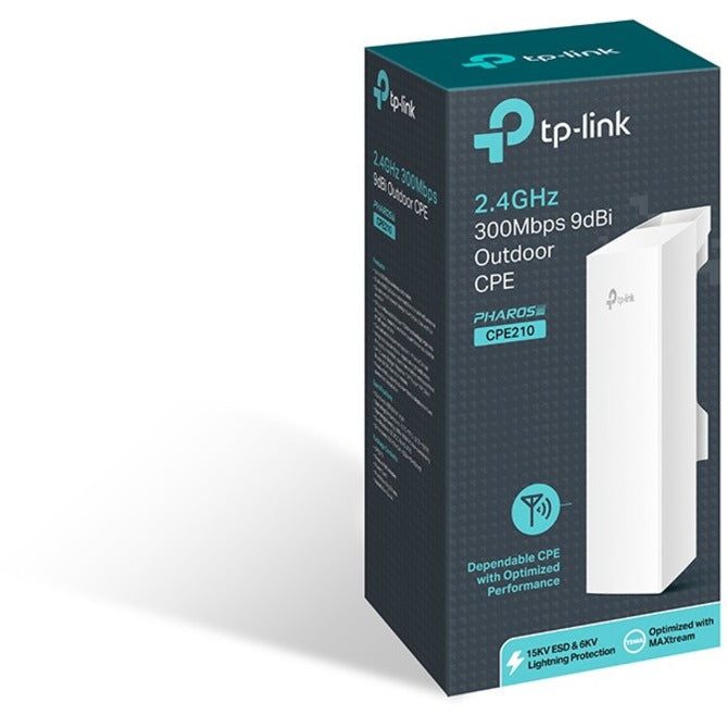 TP-Link CPE210 - 2.4GHz N300 Long Range Outdoor CPE for PtP and PtMP Transmission
