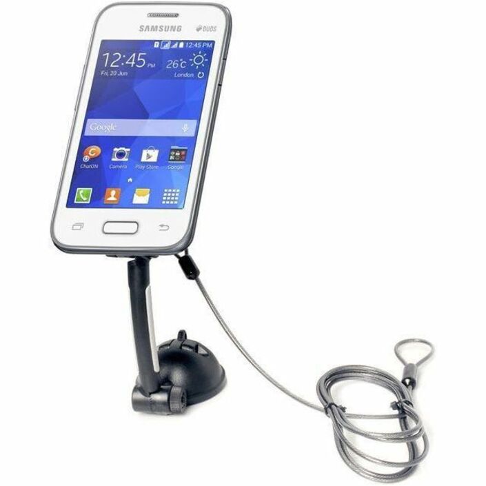 CTA Digital Suction Mount Stand with Theft Deterrent Lock for Tablets and Smartphones