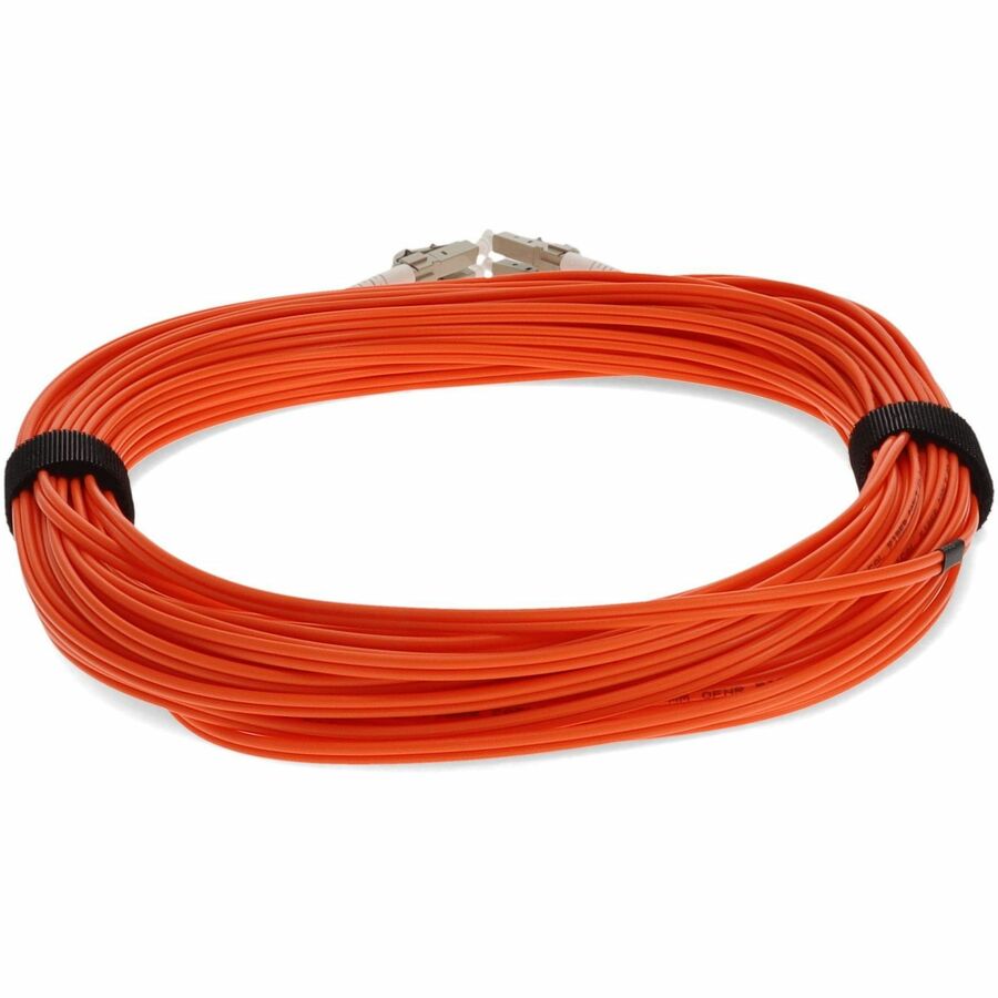 AddOn 50m LC (Male) to LC (Male) Orange OM1 Duplex Fiber OFNR (Riser-Rated) Patch Cable