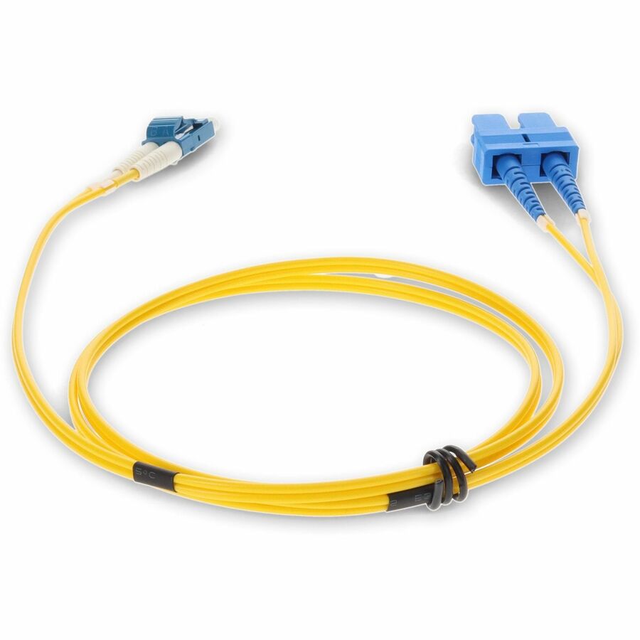 AddOn 8m Cisco 15216-LC-SC-20= Compatible LC (Male) to SC (Male) Yellow OS2 Duplex Fiber OFNR (Riser-Rated) Patch Cable