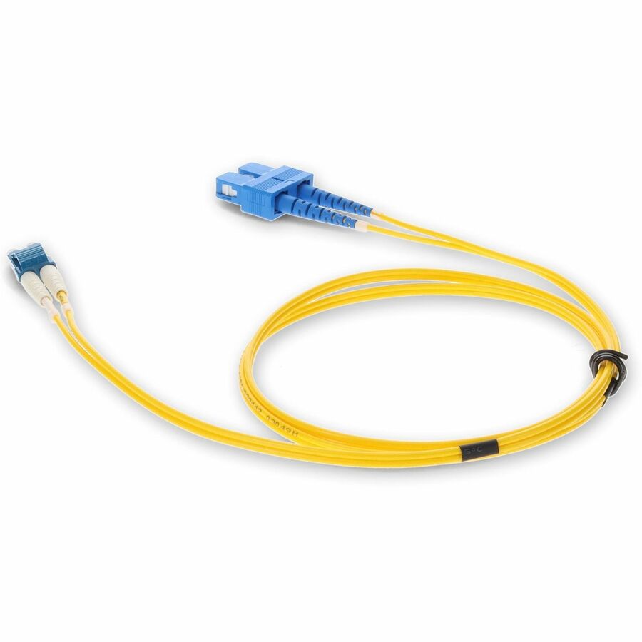 AddOn 8m Cisco 15216-LC-SC-20= Compatible LC (Male) to SC (Male) Yellow OS2 Duplex Fiber OFNR (Riser-Rated) Patch Cable