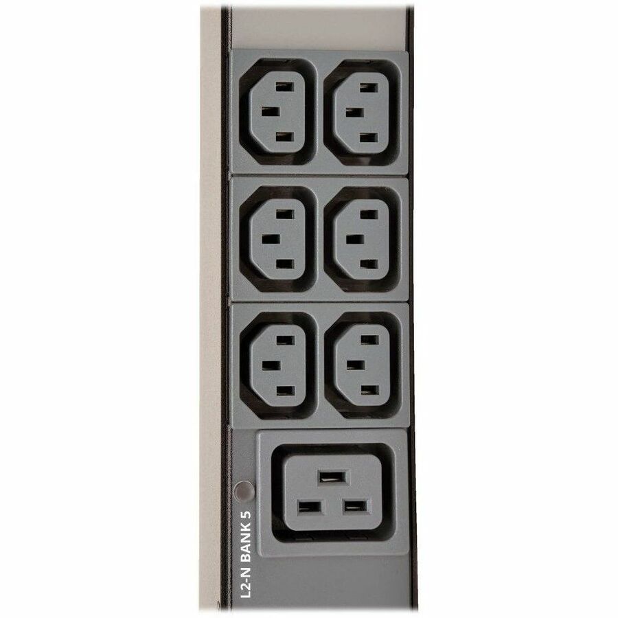 Eaton Tripp Lite Series 3-Phase Local Metered PDU, 23kW, 42 208-240V outlets (36 C13, 6 C19), IEC309 32A Red (3P+N+E) 360-415V Input, 0u vertical, TAA
